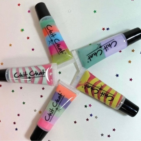 NEW Chit Chat Glossy Rainbow 5 Lip Gloss Gift Set - Picture 6 of 7